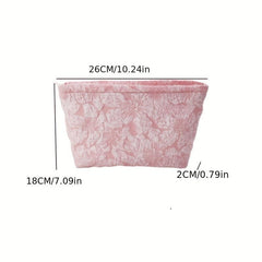 Oversized Travel Cosmetic Bag Soft Pink Large Capacity