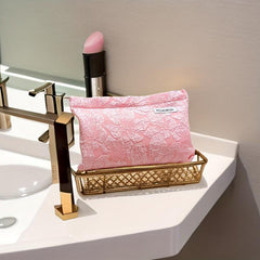 Oversized Travel Cosmetic Bag Soft Pink Large Capacity