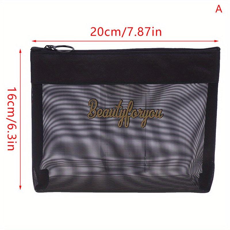 Large Capacity Mesh Toiletry Bag Portable Travel Cosmetic Storage Bag
