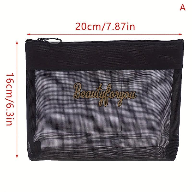 Large Capacity Mesh Toiletry Bag Portable Travel Cosmetic Storage Bag