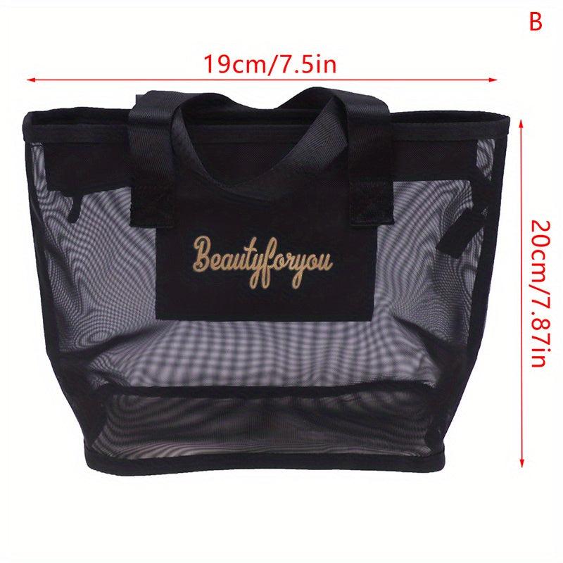 Large Capacity Mesh Toiletry Bag Portable Travel Cosmetic Storage Bag