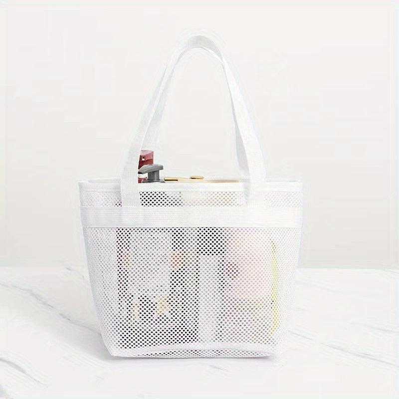 Portable Mesh Toiletry Bag Transparent Mesh Cosmetics Bag