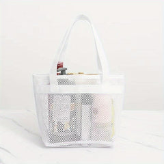Portable Mesh Toiletry Bag Transparent Mesh Cosmetics Bag