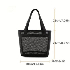 Portable Mesh Toiletry Bag Transparent Mesh Cosmetics Bag