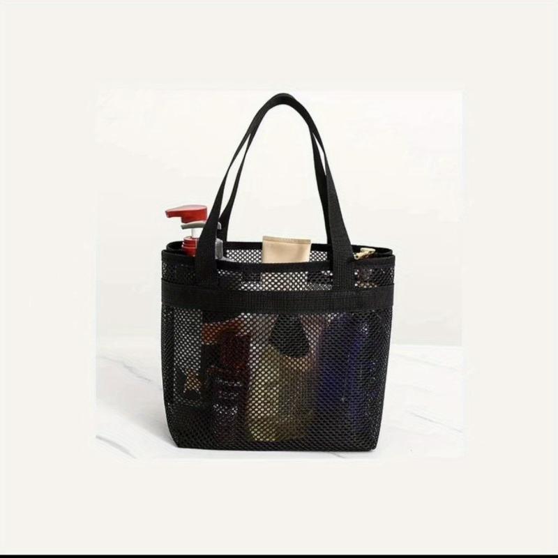 Portable Mesh Toiletry Bag Transparent Mesh Cosmetics Bag