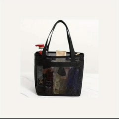 Portable Mesh Toiletry Bag Transparent Mesh Cosmetics Bag