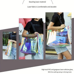 Summer Large Capacity Beach Bag in Laser Colors