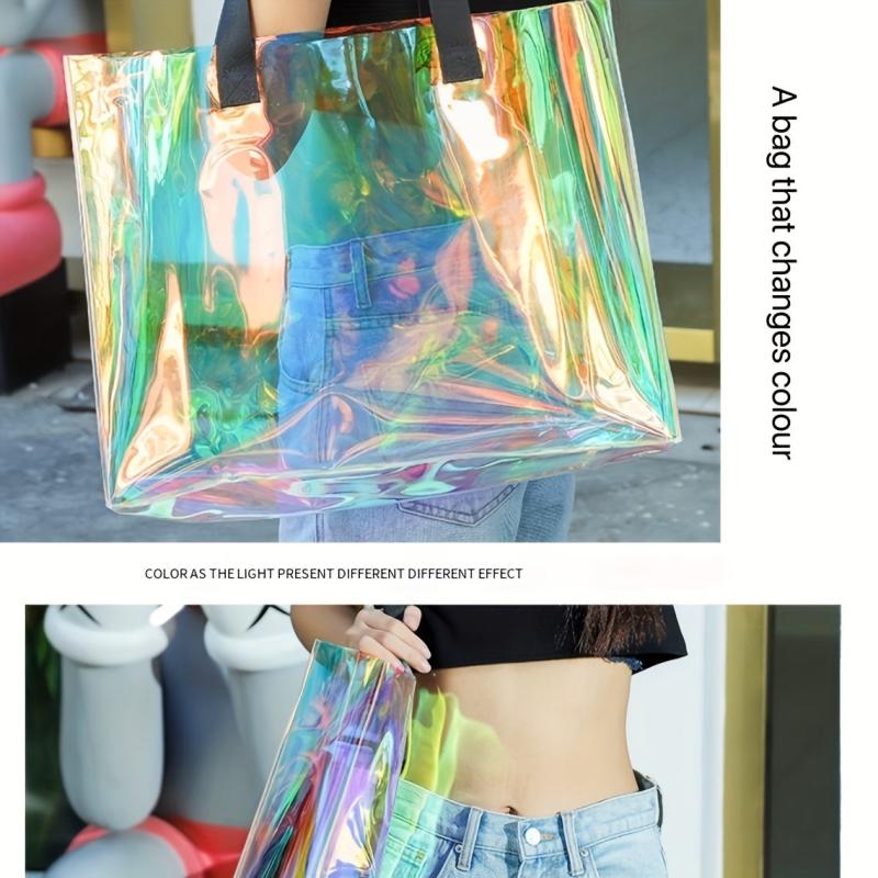 Summer Large Capacity Beach Bag in Laser Colors