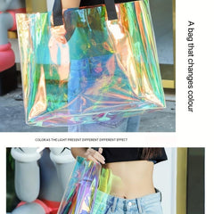 Summer Large Capacity Beach Bag in Laser Colors