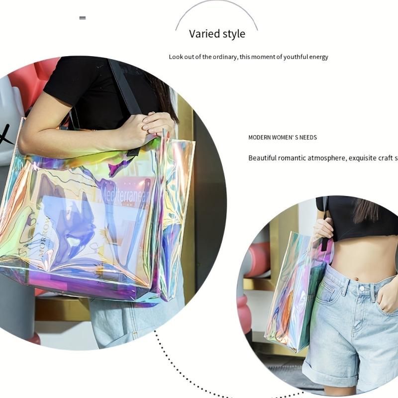 Summer Large Capacity Beach Bag in Laser Colors