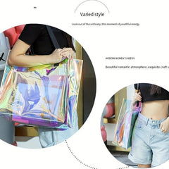 Summer Large Capacity Beach Bag in Laser Colors