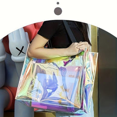 Summer Large Capacity Beach Bag in Laser Colors