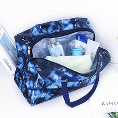 Whale Daisy Printed Handbag Wet Dry Separation Bag