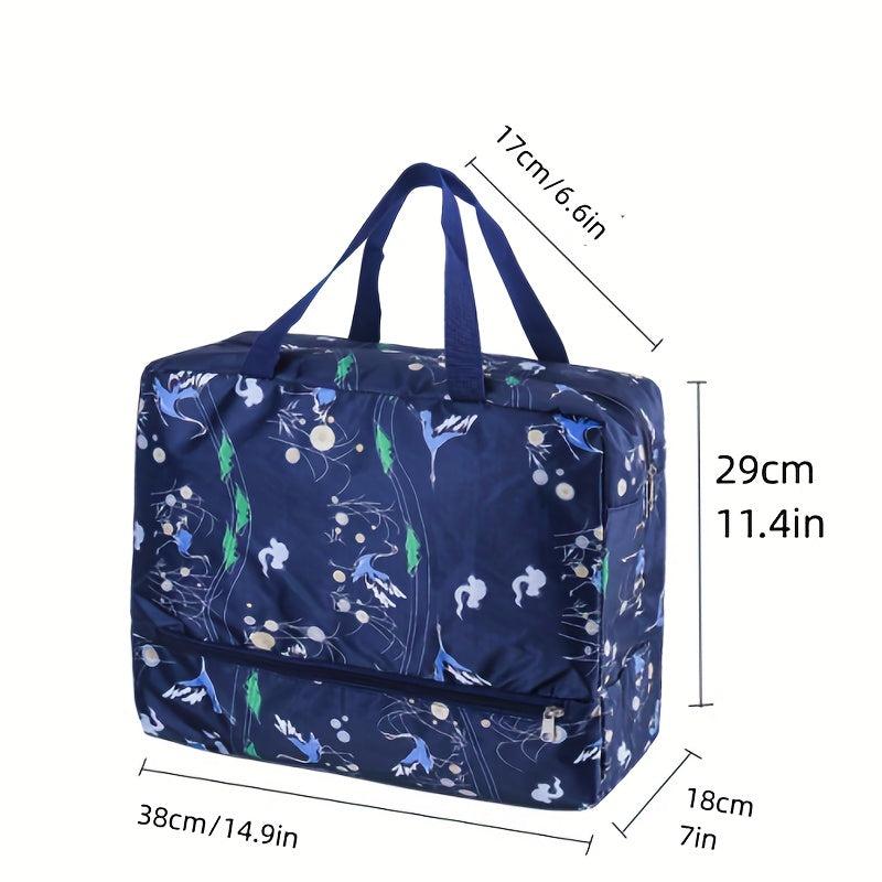 Whale Daisy Printed Handbag Wet Dry Separation Bag
