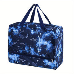 Whale Daisy Printed Handbag Wet Dry Separation Bag