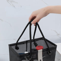 Large Capacity Mesh Toiletry Bag Portable Swimsuit Beach Cosmetic Handbag