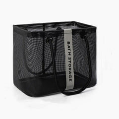 Large Capacity Mesh Toiletry Bag Portable Swimsuit Beach Cosmetic Handbag