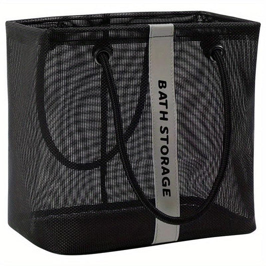 Large Capacity Mesh Toiletry Bag Portable Swimsuit Beach Cosmetic Handbag