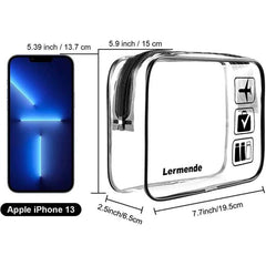 Transparent Cosmetic Bag Airport Travel Storage Toiletry Bag