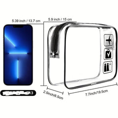 Transparent Cosmetic Bag Airport Travel Storage Toiletry Bag