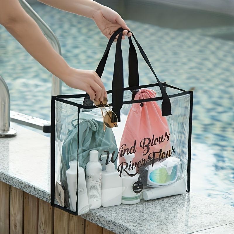Transparent PVC Waterproof Toiletry Bag for Travel and Gym