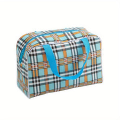 Bright Plaid Comestic Bag Toiletry Wash Hand held Bag