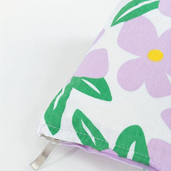 Purple Big Flower Washing Bag Large Capacity Cosmetic Bag