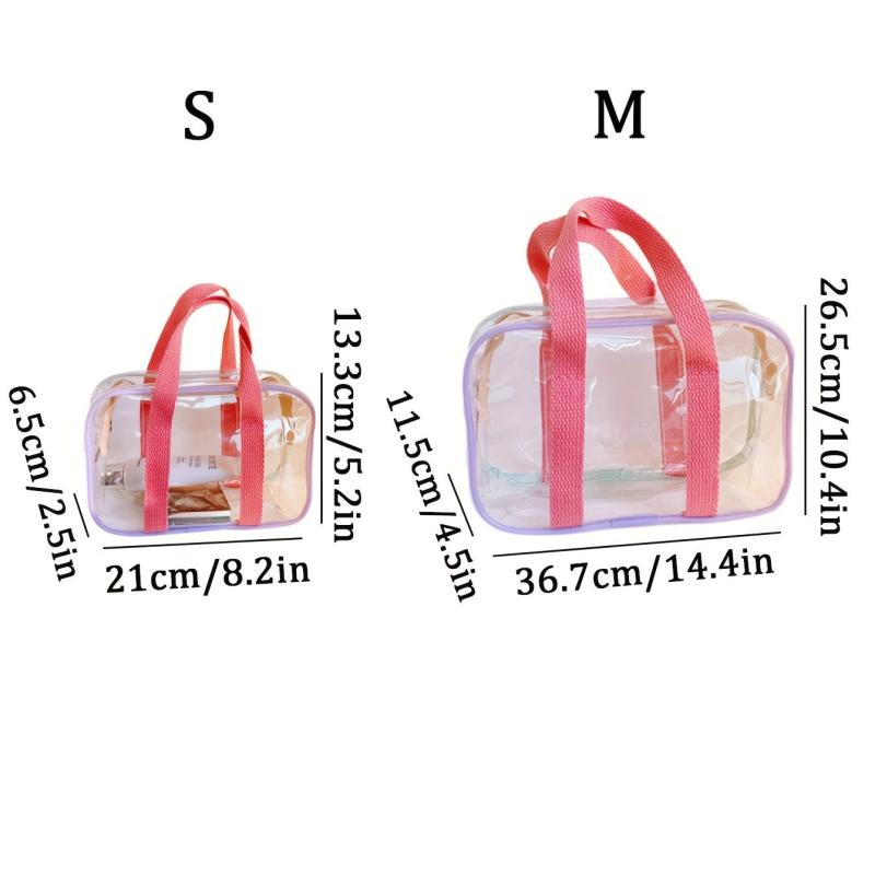 PU Leather Transparent Tote Bag Large Capacity Jelly Tote Bag