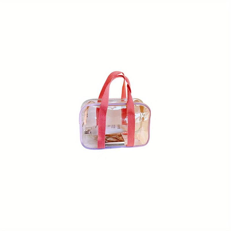PU Leather Transparent Tote Bag Large Capacity Jelly Tote Bag