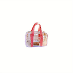 PU Leather Transparent Tote Bag Large Capacity Jelly Tote Bag