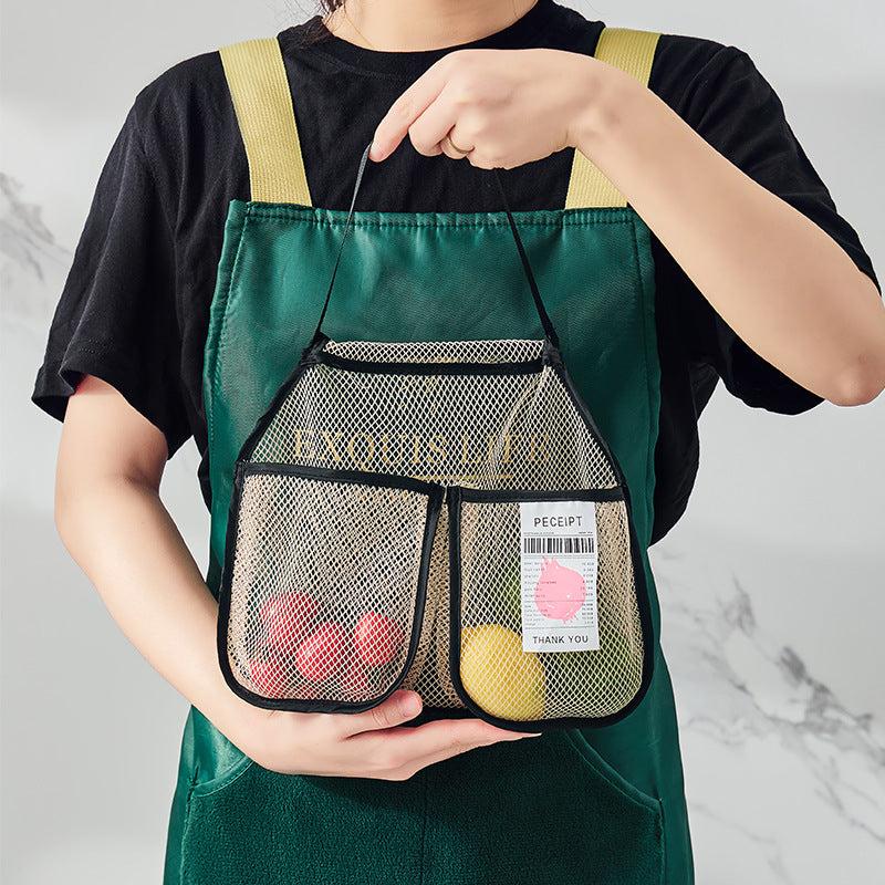 Mesh Bag Fruit Vegetable Storage Hanging Toiletry Bag