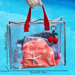 Transparent Beach Tote Bag Waterproof Large Capacity Toiletry Bag