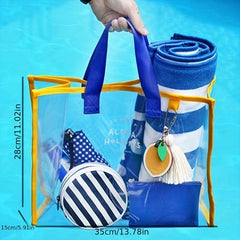 Transparent Beach Tote Bag Waterproof Large Capacity Toiletry Bag