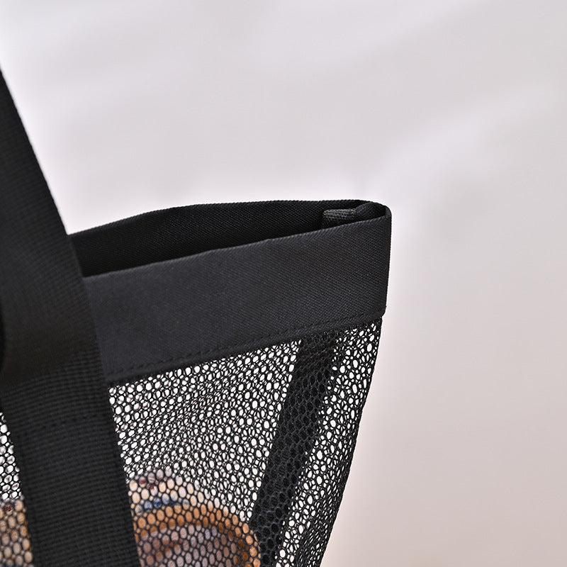 Large Capacity Beach Bag Polyester Mesh Travel Storage Bag