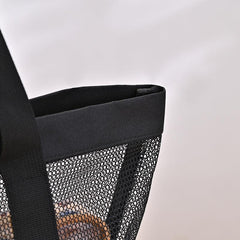 Large Capacity Beach Bag Polyester Mesh Travel Storage Bag