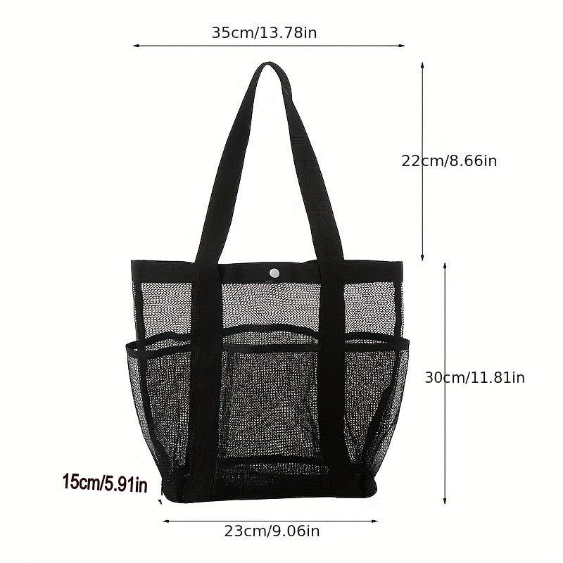 Large Capacity Beach Bag Polyester Mesh Travel Storage Bag