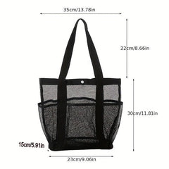 Large Capacity Beach Bag Polyester Mesh Travel Storage Bag