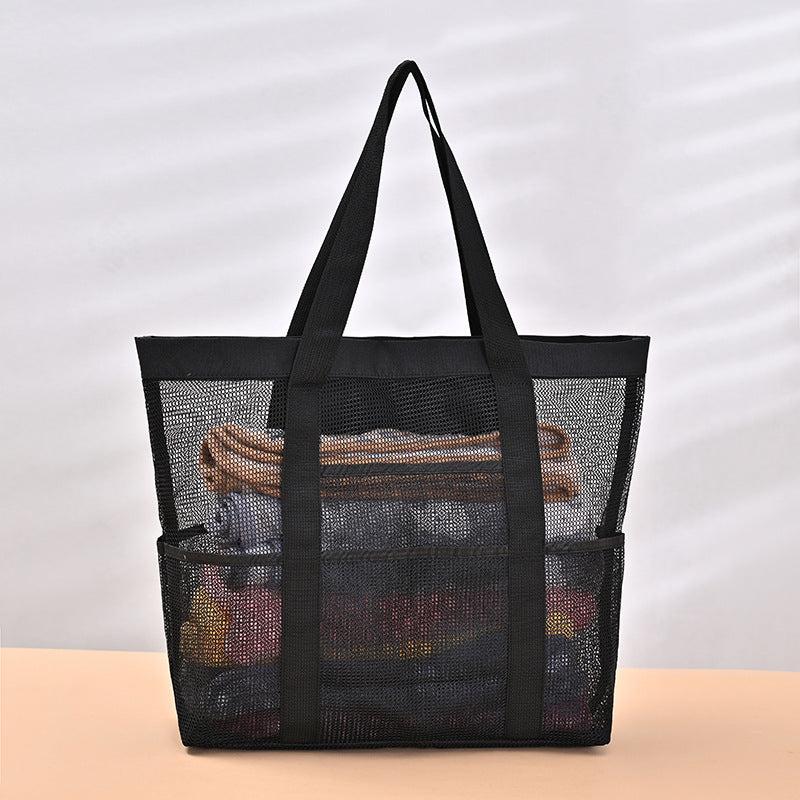 Large Capacity Beach Bag Polyester Mesh Travel Storage Bag