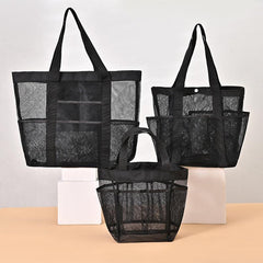 Large Capacity Beach Bag Polyester Mesh Travel Storage Bag