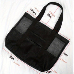 Large Capacity Beach Bag Polyester Mesh Travel Storage Bag