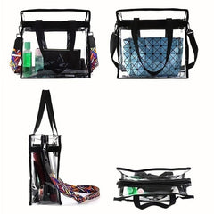 Transparent PVC Shoulder Bag Large Capacity Casual Tote Bag