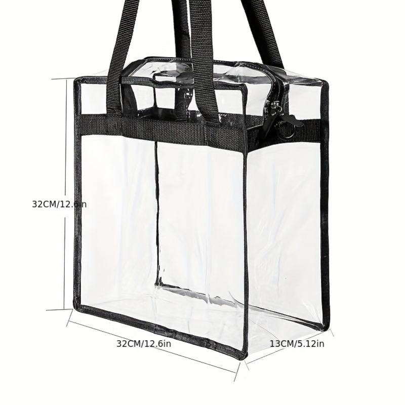 Transparent PVC Shoulder Bag Large Capacity Casual Tote Bag