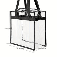 Transparent PVC Shoulder Bag Large Capacity Casual Tote Bag