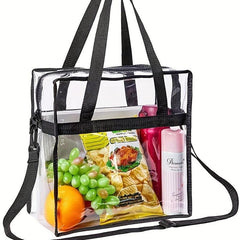 Transparent PVC Shoulder Bag Large Capacity Casual Tote Bag