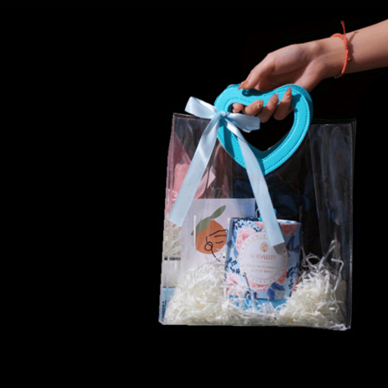 Portable Transparent PVC Handbag Toiletry Storage Bag