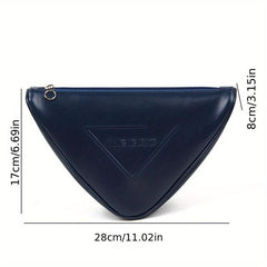 Triangle PU Leather Cosmetics Bags Waterproof Toiletry Bag Travel Storage