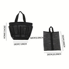 Mesh Beach Bag Travel Storage Wash Bag Mesh Convenient Swim Bath Bag