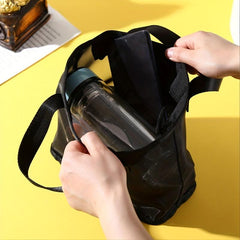 Mesh Hand Wash Bag Embroidered Travel Cosmetic Bag