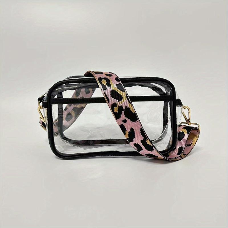 Clear Crossbody Bag Adjustable Strap Waterproof Shoulder Bag