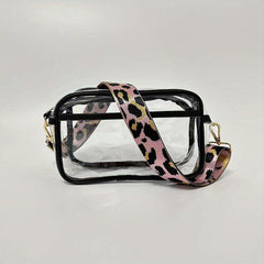 Clear Crossbody Bag Adjustable Strap Waterproof Shoulder Bag